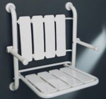 WC Care Folding seat for the shower w/back amd arms