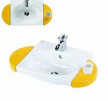 WcKids wash basin 430×375 w/ hole f/ accessories