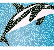 Clinker Mosaic Delfín
