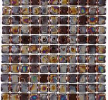 Crystal mosaic brown metal